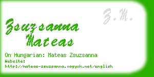 zsuzsanna mateas business card